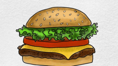 Easy:Klajudwpteg= Food Drawing