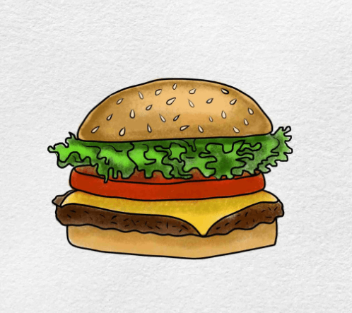 Easy:Klajudwpteg= Food Drawing